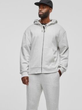 Mode of One Men's Long-Sleeve Full-Zip Fleece Hoodie, Size XXL NWT
